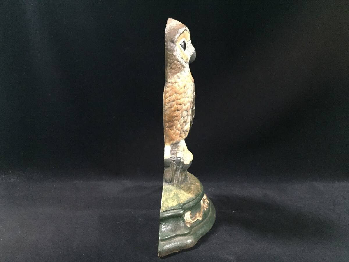 Z1507-100/ 金属製 ふくろう 梟 不苦労 置物 インテリア オブジェ レトロ ビンテージ_画像4
