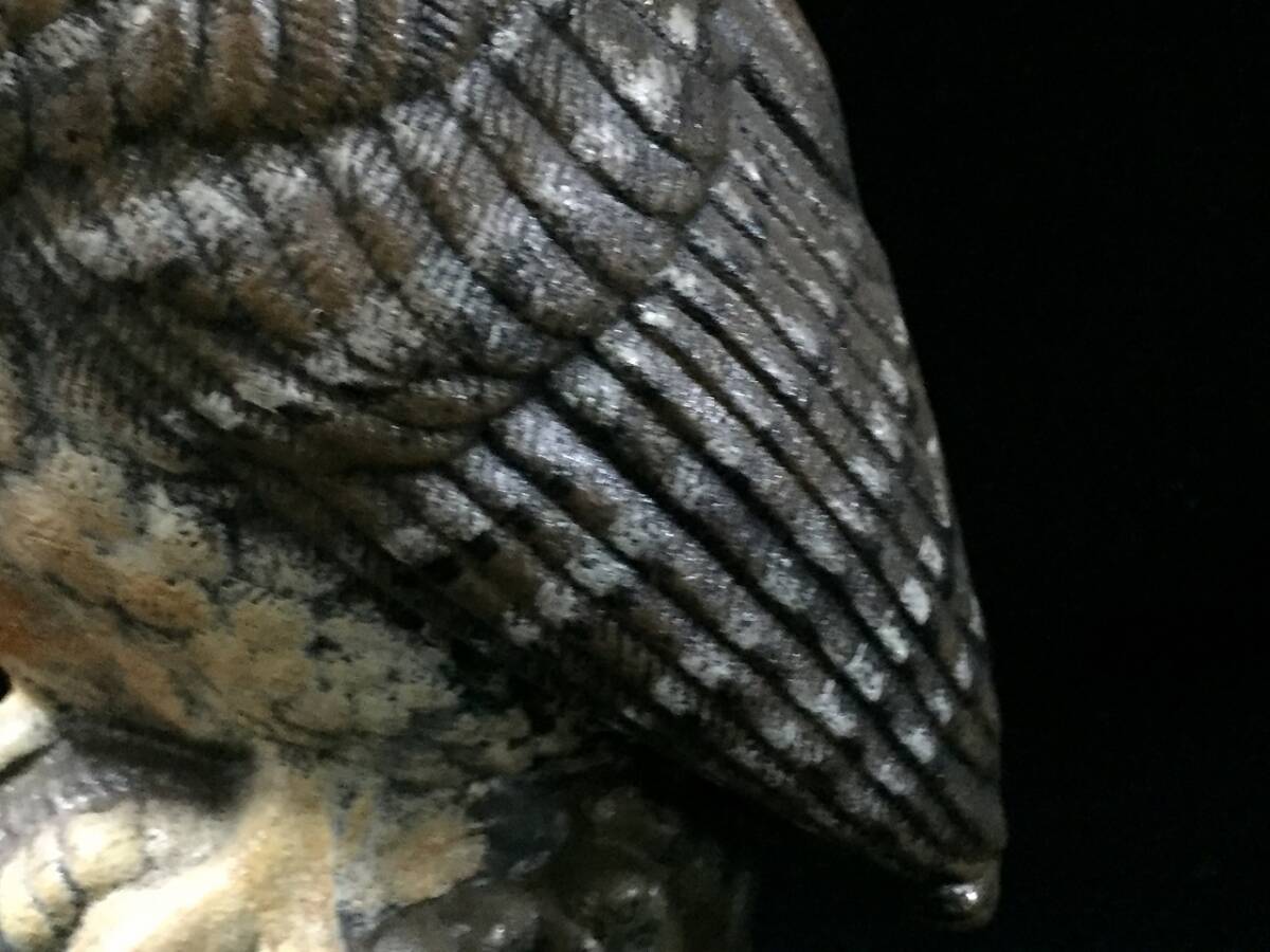 Z1507-100/ 金属製 ふくろう 梟 不苦労 置物 インテリア オブジェ レトロ ビンテージ_画像7