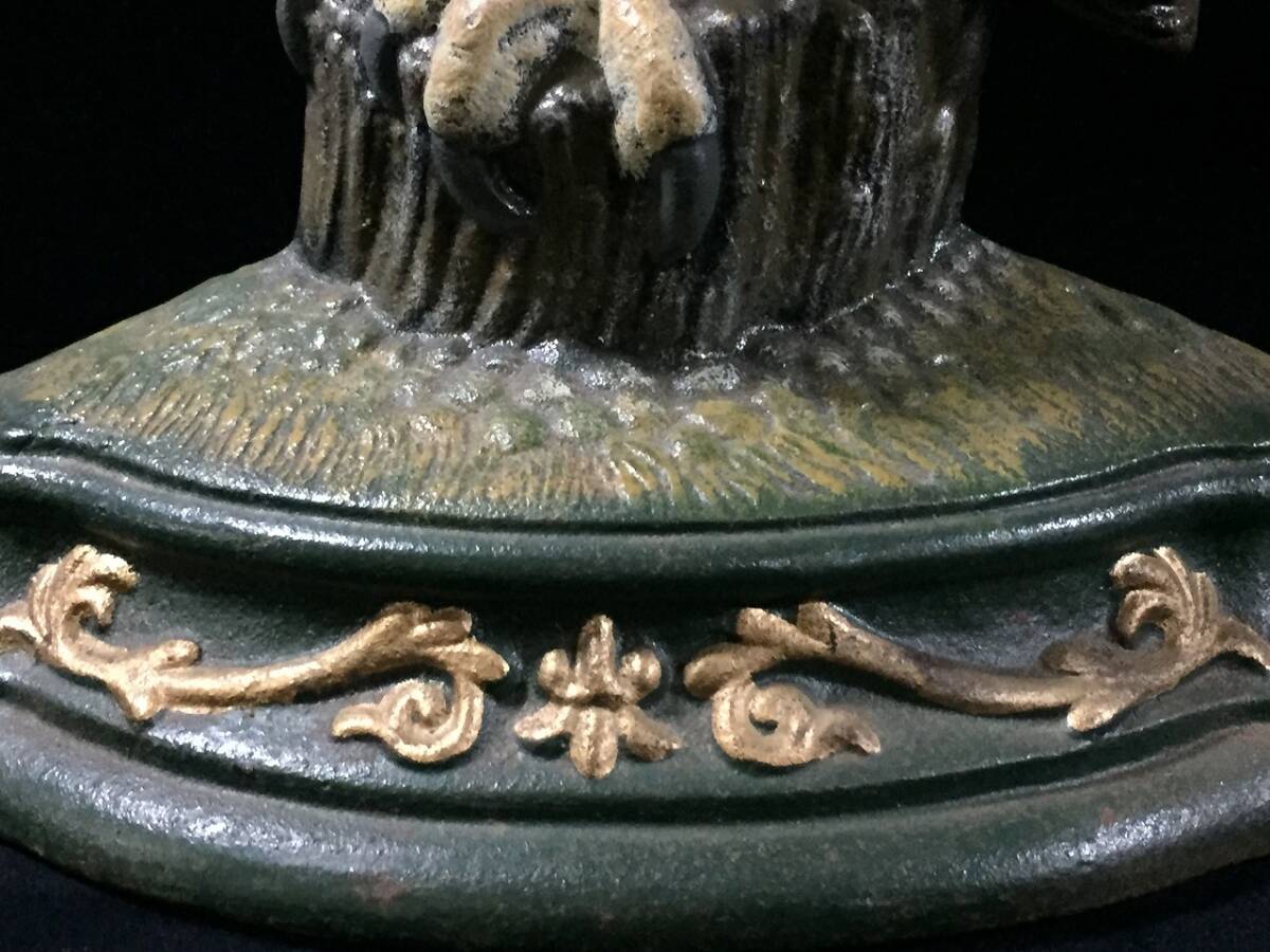 Z1507-100/ 金属製 ふくろう 梟 不苦労 置物 インテリア オブジェ レトロ ビンテージ_画像8