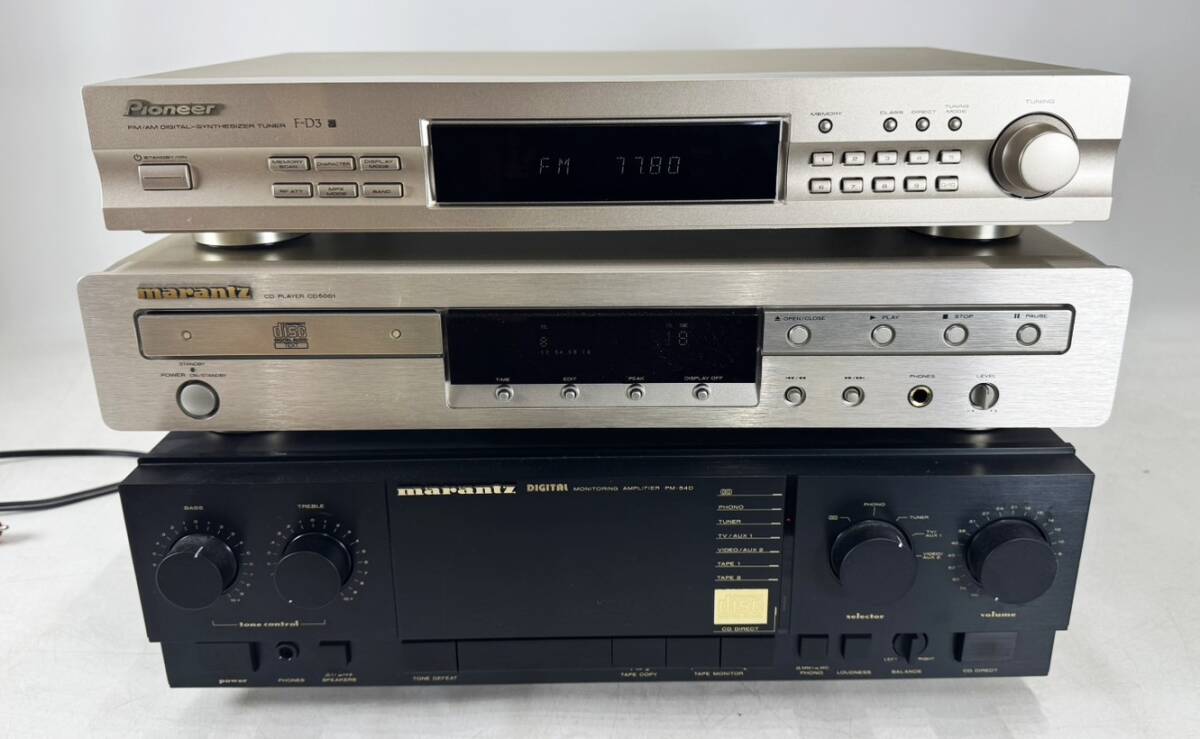 オーディオ機(jī)器 まとめ パイオニア F-D3 FM-AM marantz/マランツ PM-54D CD5001 プリメインアンプ CDプレーヤー １円～ 通電確認(rèn)済み