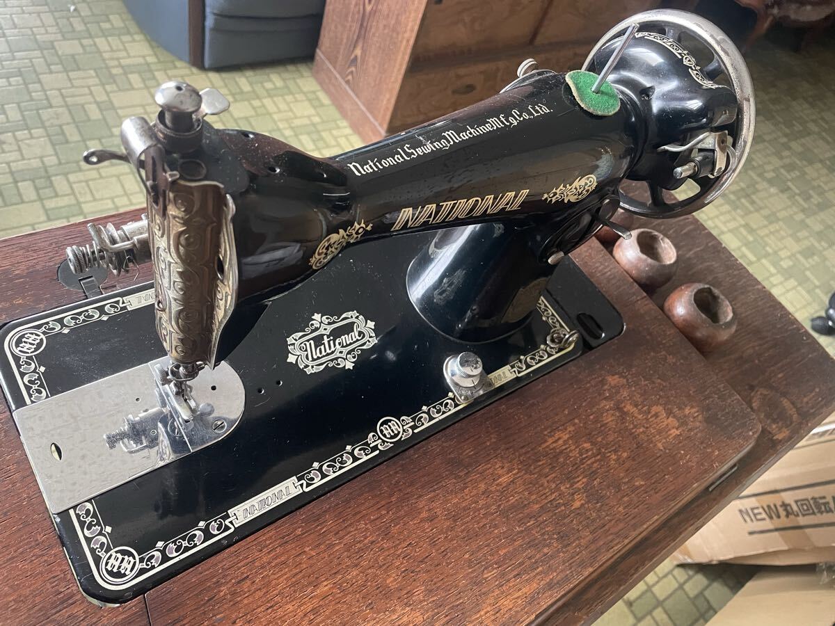 【引取限定】SINGER/シンガー アンティーク ミシン台 網目鉄脚 ヴィンテージ 足踏みミシン レトロ 希少 _画像3