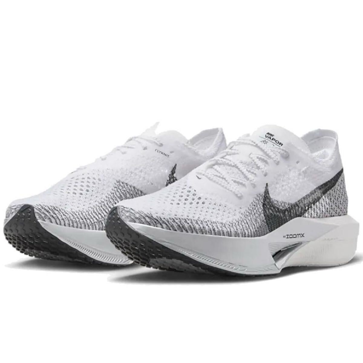 新品未使用 NIKE【25.5cm】ヴェイパー フライ ネクスト % ランニング ナイキ VAPORFLY NEXT% カーボン シューズ 靴 陸上 4130 白 シルバー_画像4