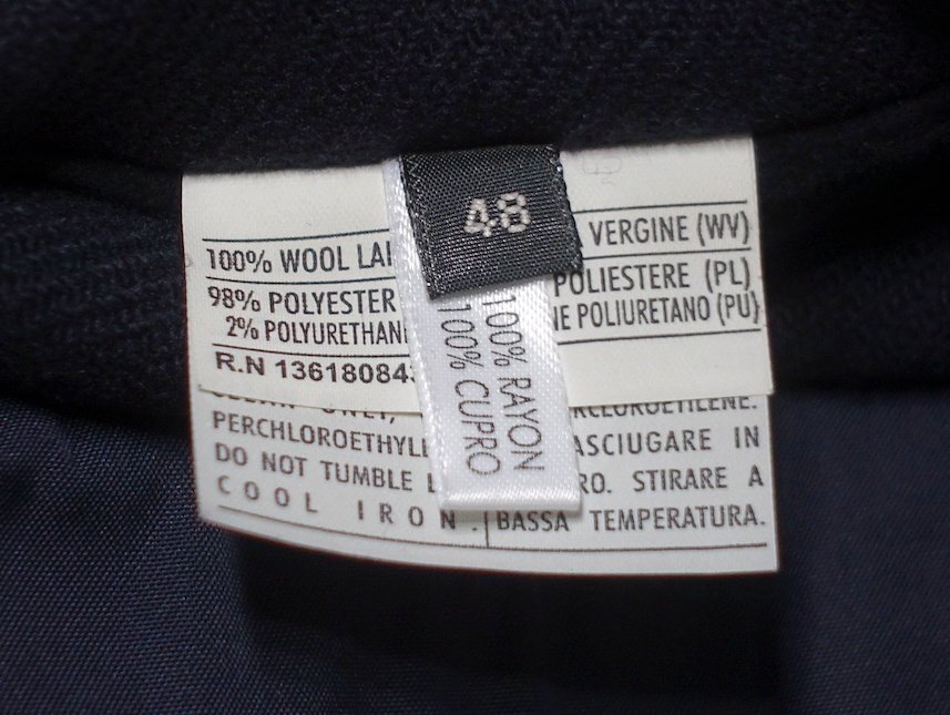  прекрасный товар Salvatole Ferragamo Ferragamo gun chi-ni кожа ti tail f- dead полупальто "даффл коут" темный темно-синий шерсть мужской 48