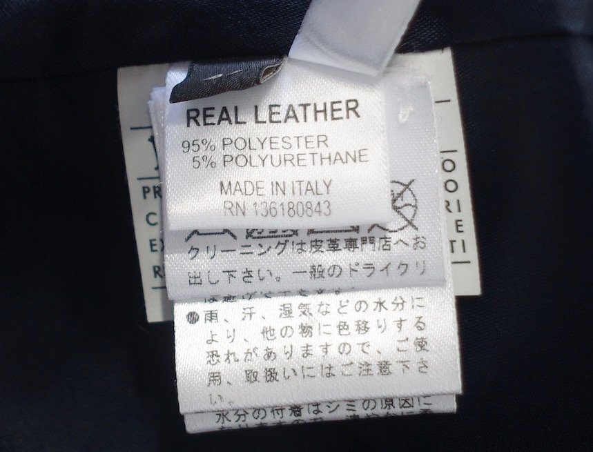  хорошая вещь Salvatole Ferragamo Ferragamo полиэстер переключатель кожа пальто темный темно-синий мужской 48 жакет 