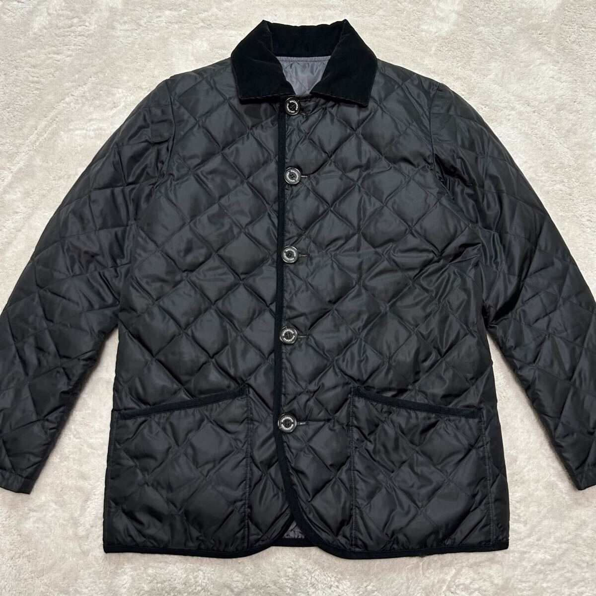 極美品/近年モデル●マッキントッシュフィロソフィー MACKINTOSH PHILOSOPHY ダウンジャケット キルティング リバーシブル ロゴ M アウター_画像2