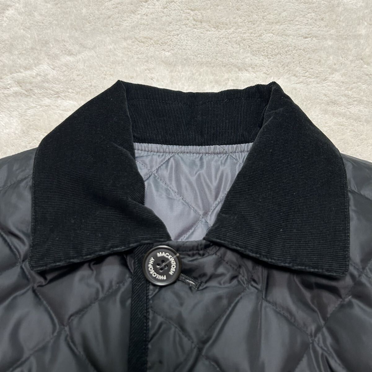極美品/近年モデル●マッキントッシュフィロソフィー MACKINTOSH PHILOSOPHY ダウンジャケット キルティング リバーシブル ロゴ M アウター_画像7
