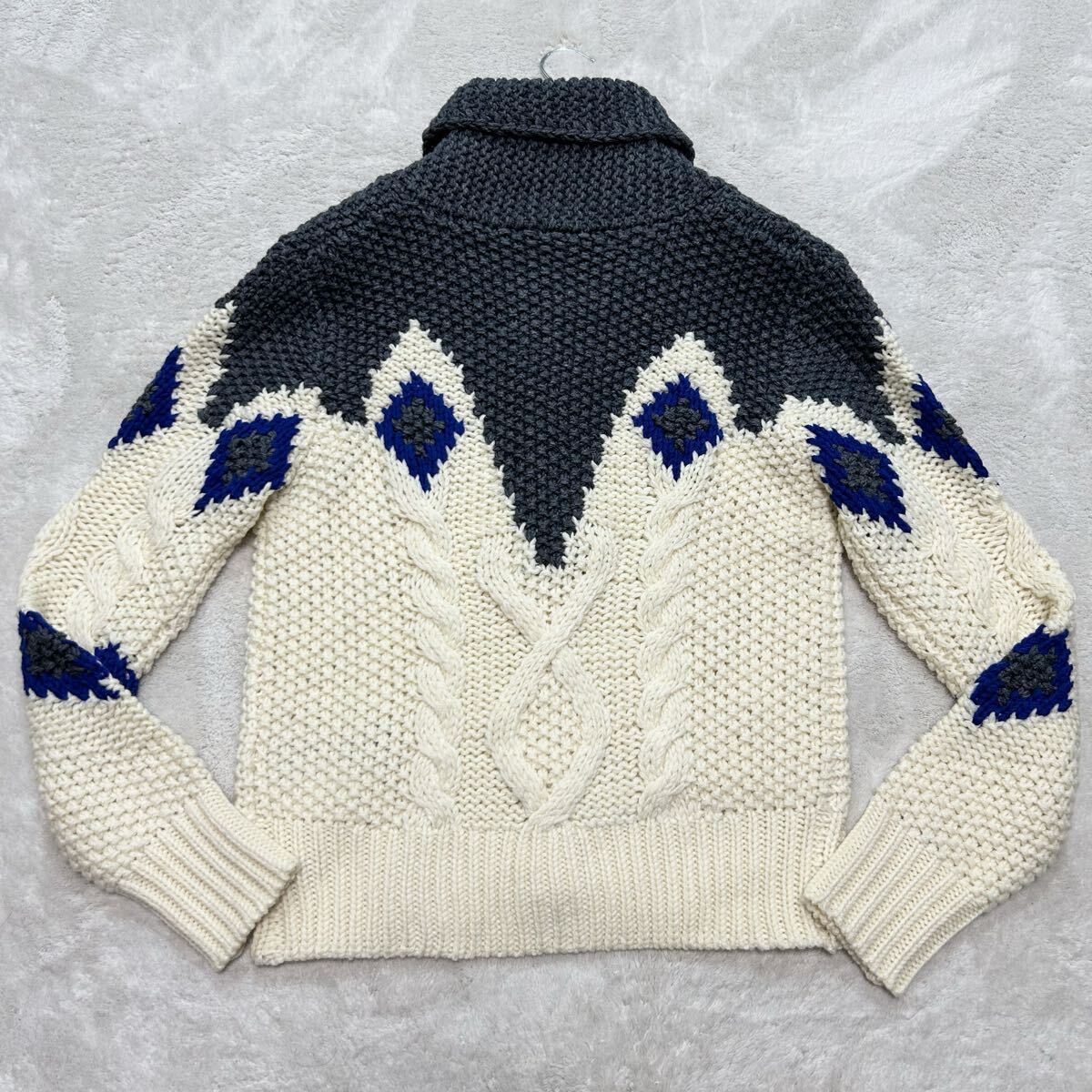 新品タグ付き!/近年モデル/L相当●ディーゼル DIESEL カウチン カーディガン ニットジャケット セーター くるみボタン ケーブル アウター_画像3