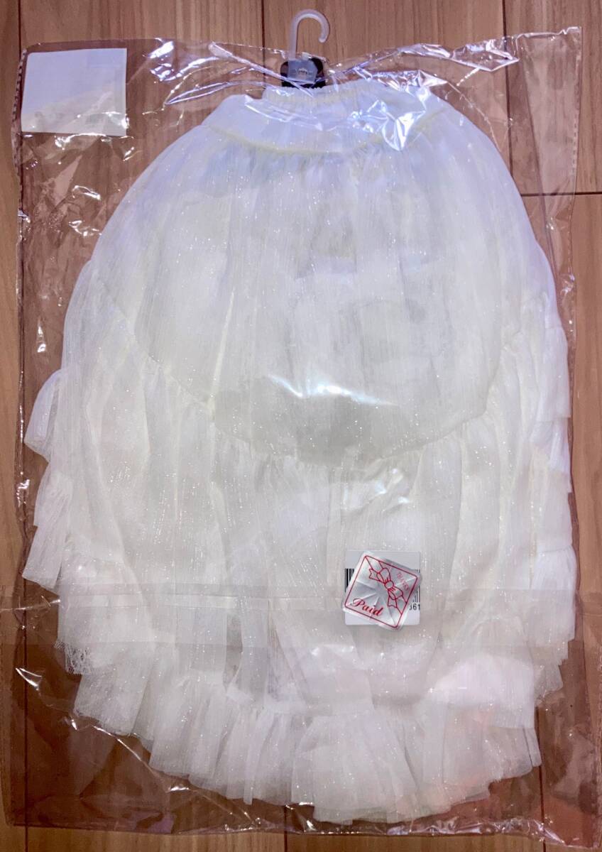 リバーシブル・プリンセスぽんぽんパニエ（白・レース）(未開封)_画像2