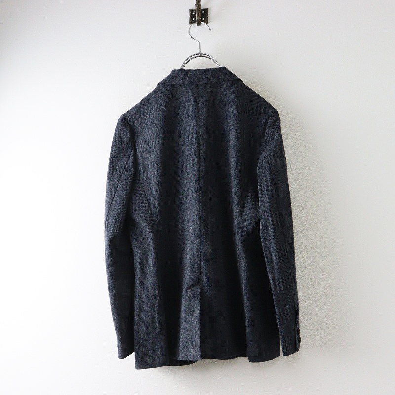  прекрасный товар 45R four ti пять a-ruumiiI908 шерсть Glenn проверка одиночный жакет 2 серый I блейзер [2400014602692]