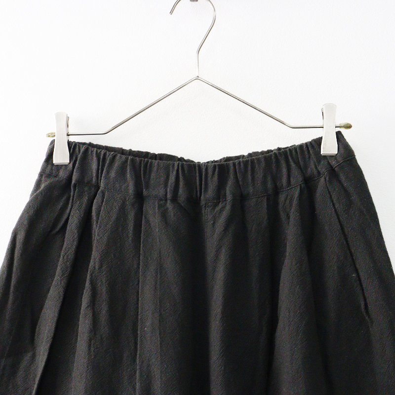 美品 サマンサモスモス Samansa Mos2 SM2 バルーンパンツ F＼チャコール コットンリネン イージー ゴム タック【2400014625271】_画像3