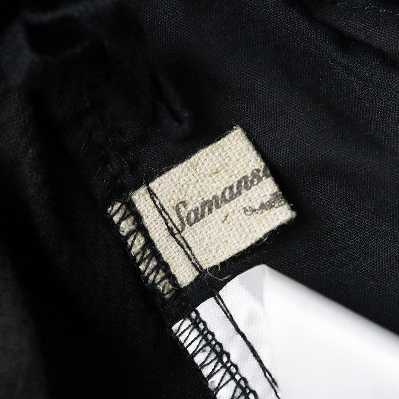 美品 サマンサモスモス Samansa Mos2 SM2 バルーンパンツ F＼チャコール コットンリネン イージー ゴム タック【2400014625271】_画像5