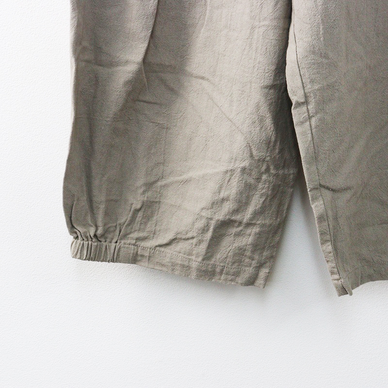 未使用 サマンサモスモス Samansa Mos2 SM2 バルーンパンツ F＼モカ ストライプ コットンリネン イージー ゴム【2400014625325】_画像4