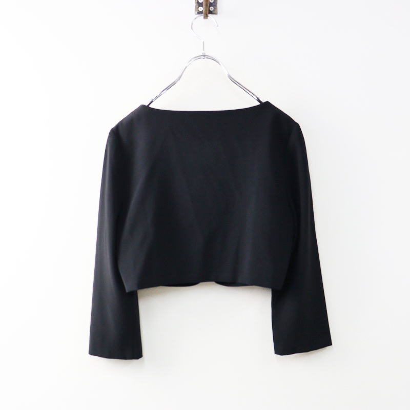 フォクシー ニューヨーク FOXEY NEWYORK ストレッチ ビーンズボレロ ショートジャケット 40 ブラック┃ベーシック【2400014608908】_画像2