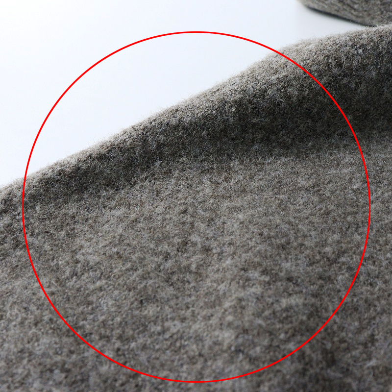 2023AW ミズイロインド mizuiro ind ハーフスリーブクルーネックチュニック＼グレー ウール混 ニット ワンピース 縮絨【2400014637519】_画像6