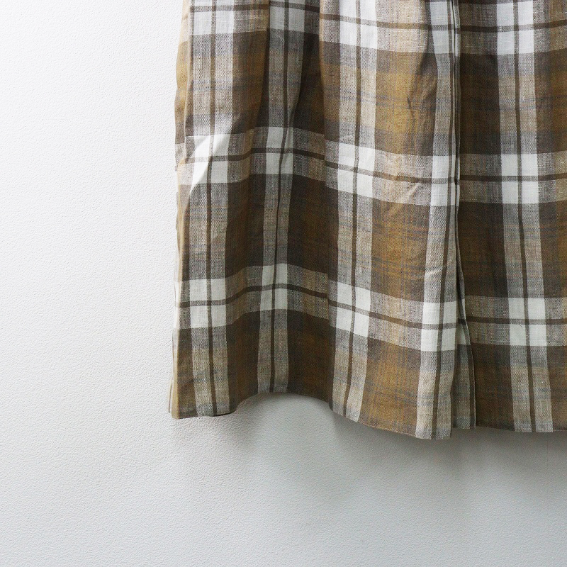 未使用 イギリス製 オニールオブダブリン O'NEIL of DUBLIN ソフトプリーツロングスカート 10｜ベージュ モカ系 【2400014643312】_画像4