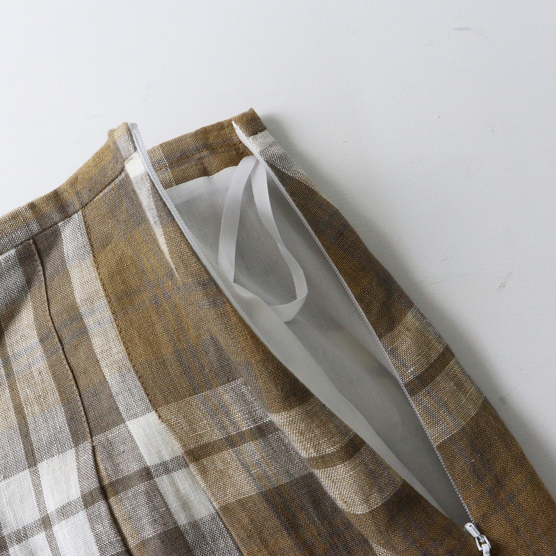 未使用 イギリス製 オニールオブダブリン O'NEIL of DUBLIN ソフトプリーツロングスカート 10｜ベージュ モカ系 【2400014643312】_画像7