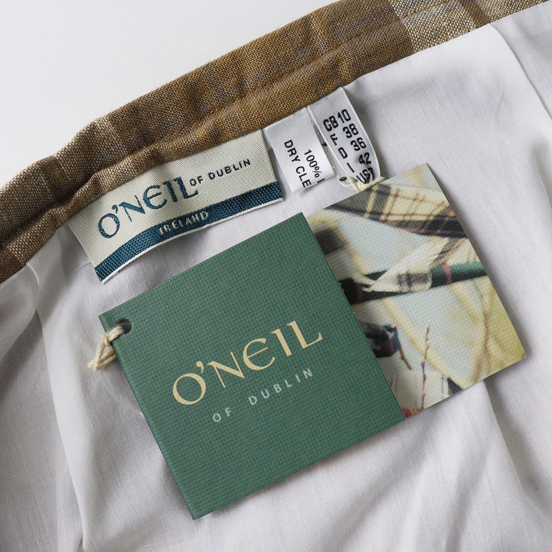 未使用 イギリス製 オニールオブダブリン O'NEIL of DUBLIN ソフトプリーツロングスカート 10｜ベージュ モカ系 【2400014643312】_画像8