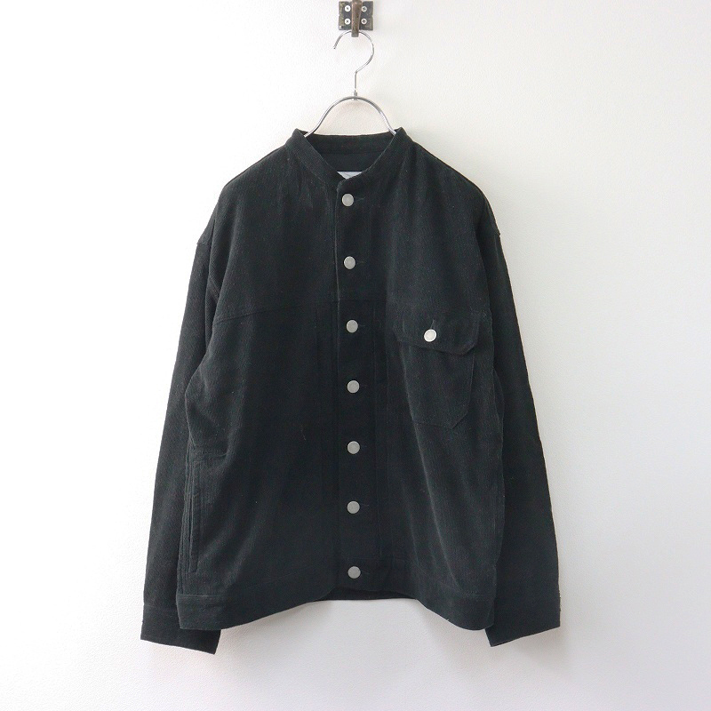 ハンズオブクリエイション Hands of creation コーデュロイ スタンドカラー ジャケット F|ブラック 【2400014642032】_画像1