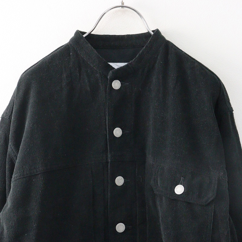 ハンズオブクリエイション Hands of creation コーデュロイ スタンドカラー ジャケット F|ブラック 【2400014642032】_画像3