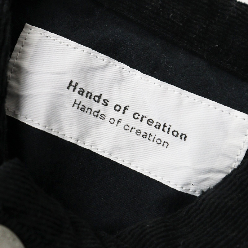 ハンズオブクリエイション Hands of creation コーデュロイ スタンドカラー ジャケット F|ブラック 【2400014642032】_画像6