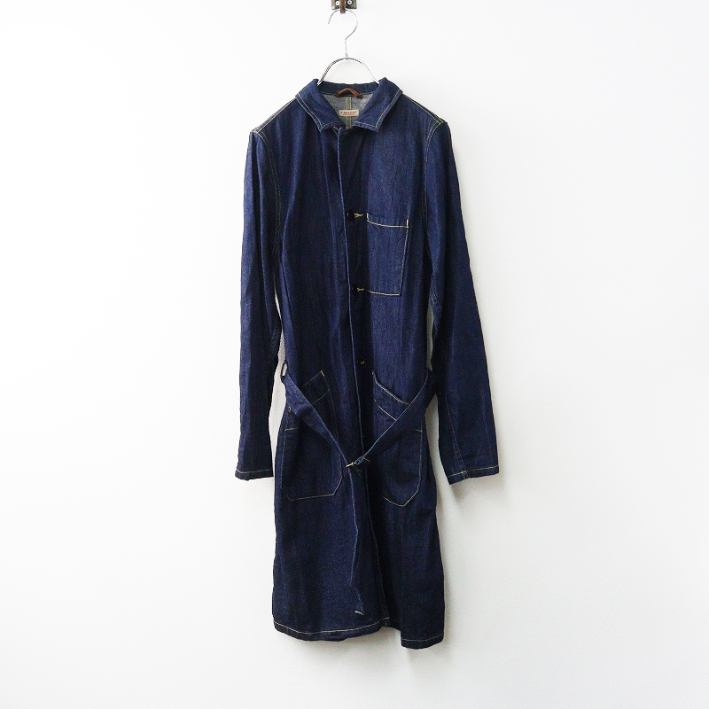 キャピタル KAPITAL 8ozデニムショップコート 1(S)インディゴブルー/上着【2400014499131】_画像1