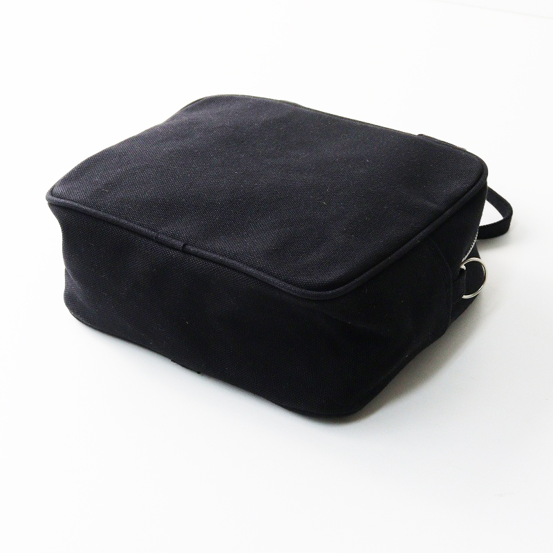 定番 人気アイテム テンベア TEMBEA SQUARE BAG キャンバススクエアバッグ ブラック/黒 小ぶりサイズ【2400014499254】_画像3