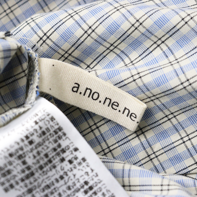 未使用 2025年製 大きいサイズ アズノゥアズ オオラカ AS KNOW AS olaca 自由に巻き風チェックスカート 3｜ブルー【2400014644265】_画像6