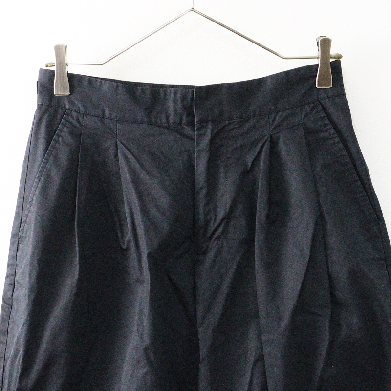 メヤメ MEYAME コットン2タック テーパードパンツ 1 ブラック┃黒 ボトムス【2400014627183】_画像3