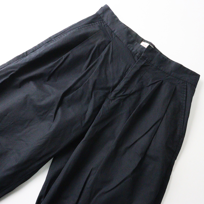 メヤメ MEYAME コットン2タック テーパードパンツ 1 ブラック┃黒 ボトムス【2400014627183】_画像4