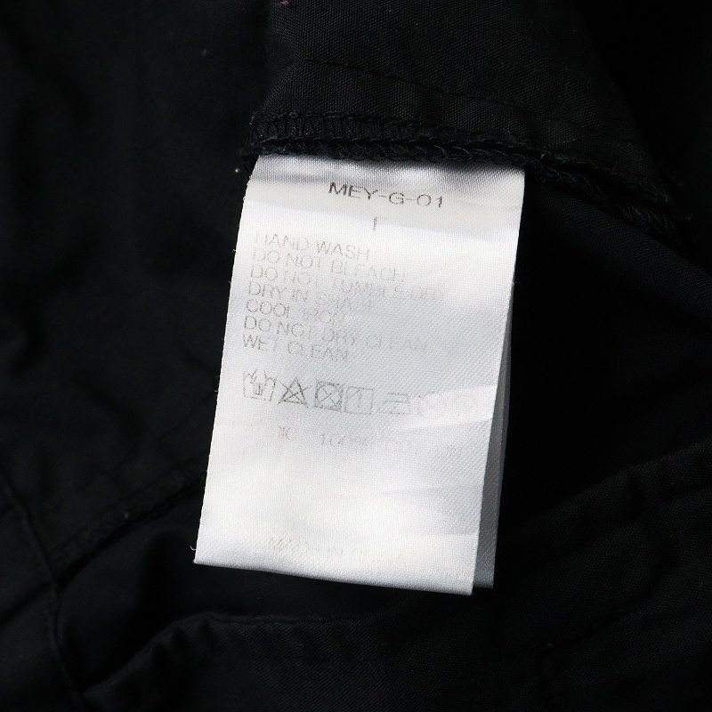 メヤメ MEYAME コットン2タック テーパードパンツ 1 ブラック┃黒 ボトムス【2400014627183】_画像6