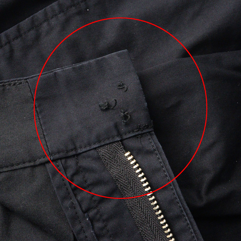 メヤメ MEYAME コットン2タック テーパードパンツ 1 ブラック┃黒 ボトムス【2400014627183】_画像7