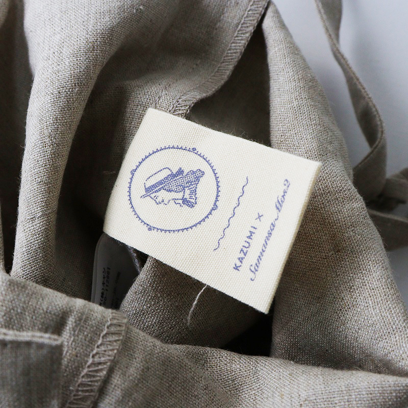 美品 ノベルティ サマンサモスモス Samansa Mos2 SM2 kazumi カズミコラボ 刺繍レース巾着ショルダーバッグ ベージュ┃【2400014652178】_画像8