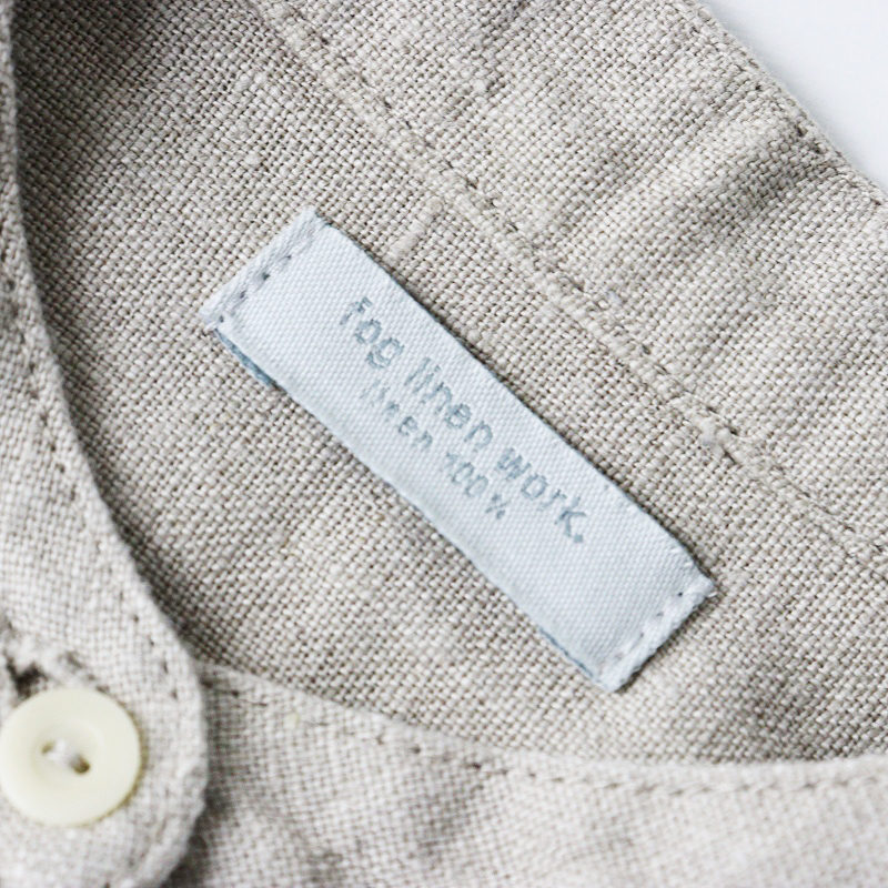 フォグリネンワーク fog linen work リネンスタンドカラーブラウス\キナリ ピンタック シャツ フレア トップス【2400014660258】_画像6