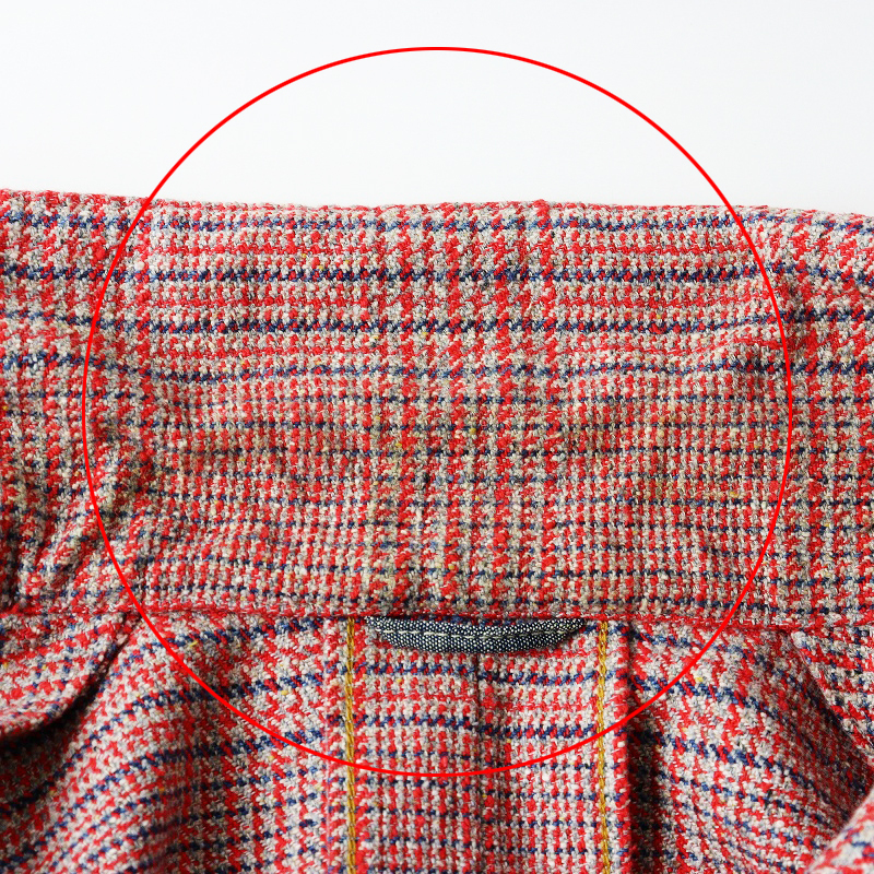  обычная цена 92400 иен 2022 зима каталог размещение 45R four ti пять a-ru хлопок твид. 4 угол жакет 2 красный проверка I[2400014662443]