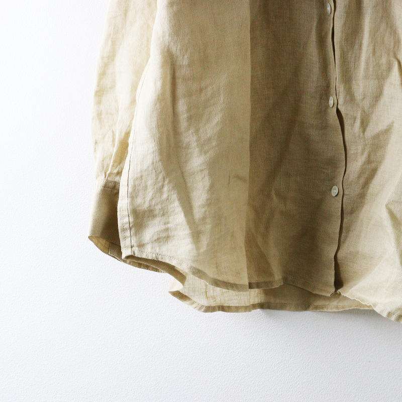美品 2025SS ジャーナルスタンダード JOURNAl STANDARD ソフトゼフィールリネンシャツ\ベージュ ブラウス【2400014664447】_画像5