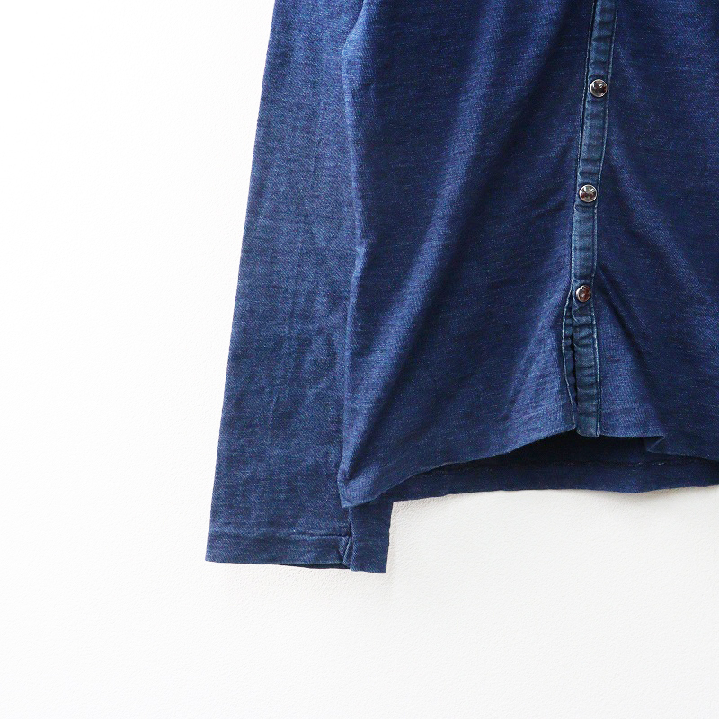 アールバイフォーティーファイブアールピーエム R by 45rpm インディゴ スナップボタン シャツ 2|ブルー【2400014667028】_画像4