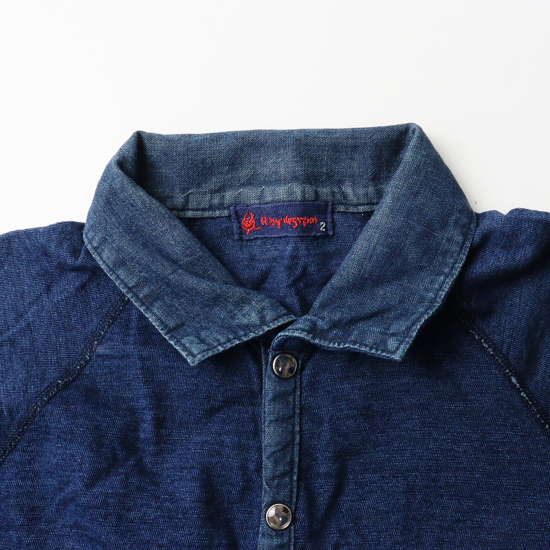 アールバイフォーティーファイブアールピーエム R by 45rpm インディゴ スナップボタン シャツ 2|ブルー【2400014667028】_画像5