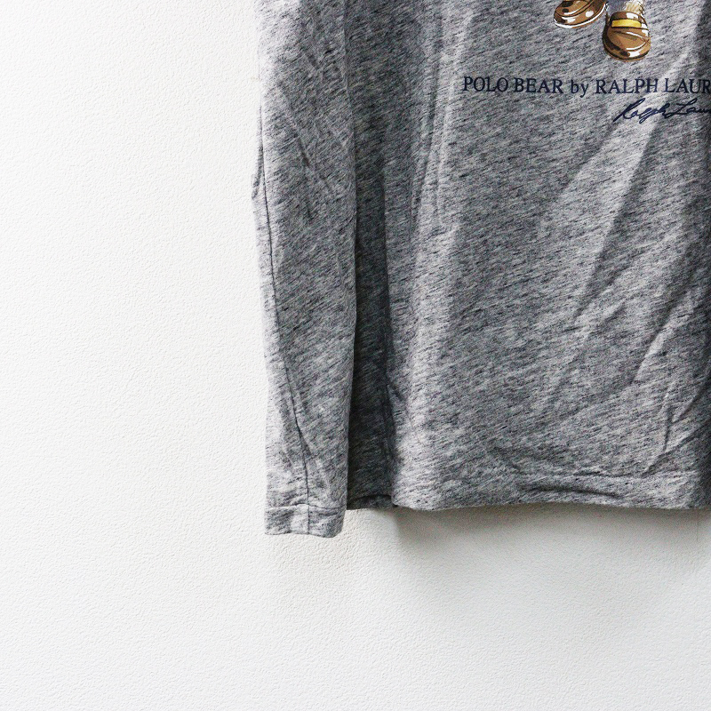 美品 JPタグ 現行QRタグ ポロラルフローレン Polo Ralph Lauren ポロベアTシャツ M\グレー カットソー ロゴ くま【2400014664867】_画像4