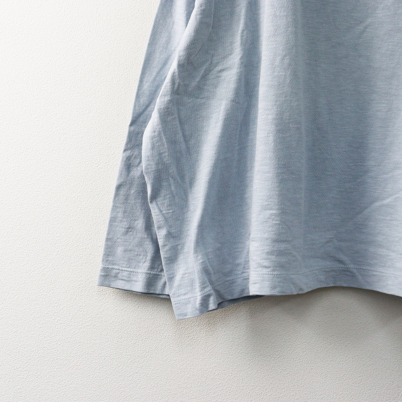 45R 45rpm フォーティファイブアール ジンバブエコットン天竺ワイドTシャツ\ライトブルー カットソー 長袖【2400014664881】_画像4