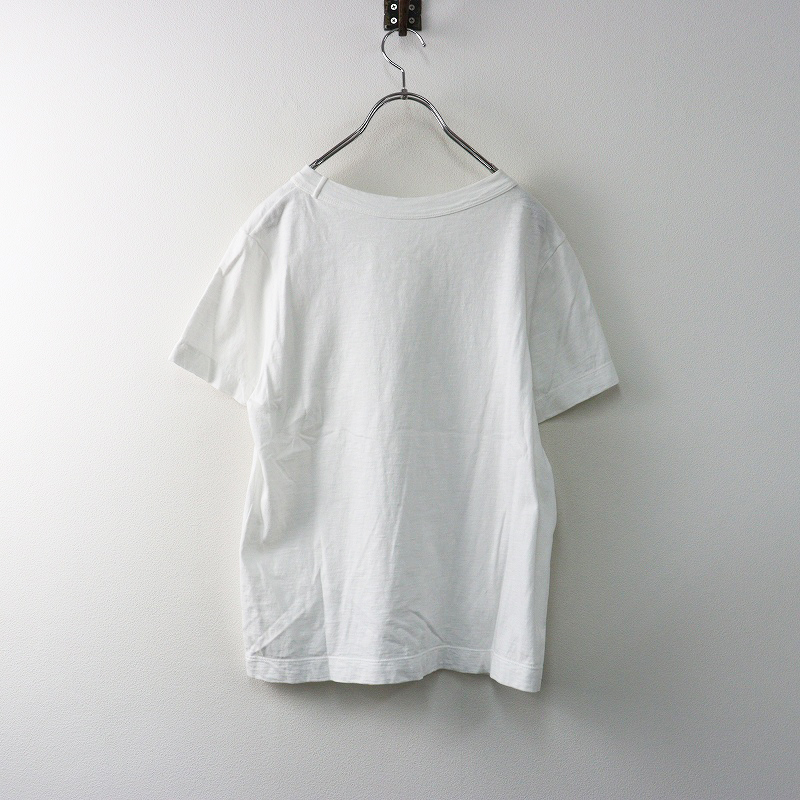 45R 45rpm フォーティファイブアール フラワーモチーフTシャツ 3\ホワイト ジンバブエコットン カットソー【2400014664911】_画像2