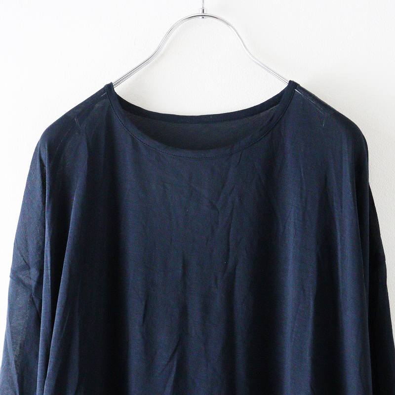 美品 中川政七商店 シアーコットンチュニックワンピース ネイビー┃日本製 ドレス【2400014668025】_画像3