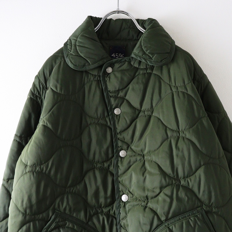 美品 定価63800円 45R フォーティーファイブアールアール ナイロンキルトの908ヨッティングジャケット 1 グリーン┃45rpm【2400014675092】_画像3