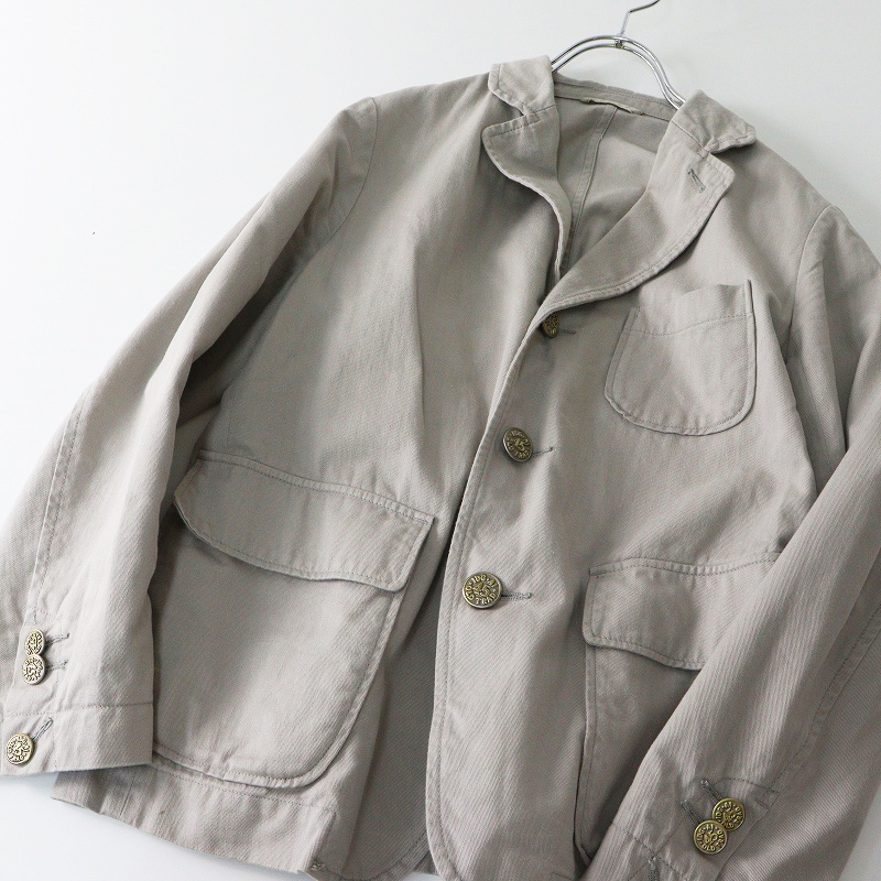 定価66000円 45R フォーティーファイブアール おこめチノの908ブレザー サイズ2 ライトグレー┃シングルジャケット 45rpm【2400014675078】_画像5