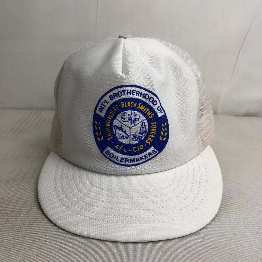 【アメリカ製】キャップ　メッシュ　トラッカーキャップ　BOILERMAKERS ホワイト 白_画像1