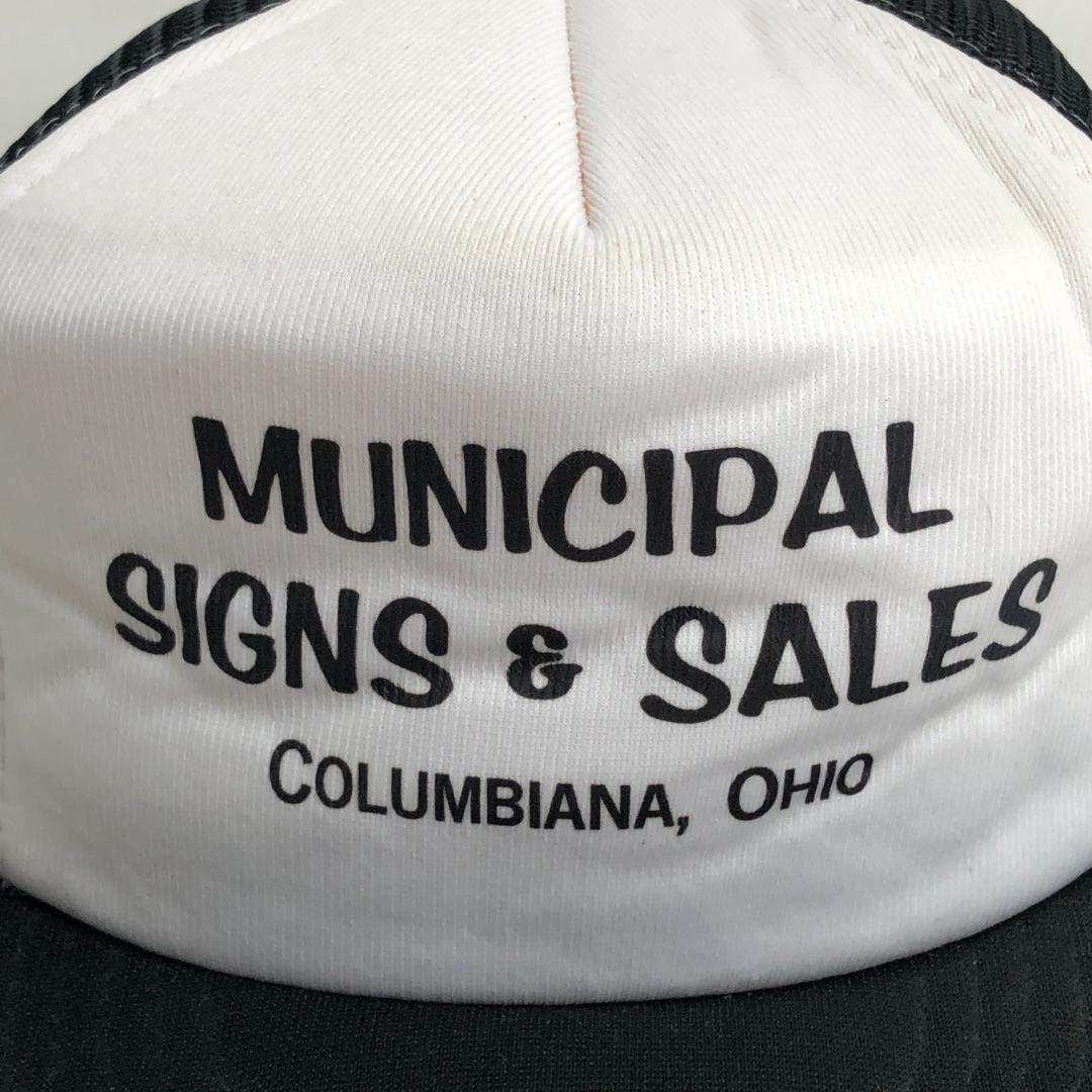 【US古着】キャップ メッシュキャップ トラッカーキャップ MUNICIPAL ブラック 黒 ホワイト 白 ビンテージキャップ_画像10