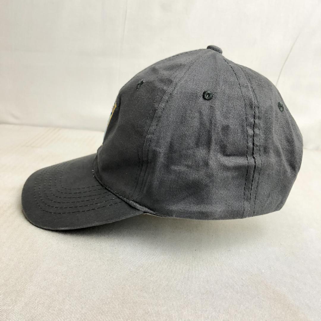【US古着】キャップ　6パネルキャップ　刺ロゴ　フィッシング　魚　BASS 灰 アウトドア　釣り　バス_画像3