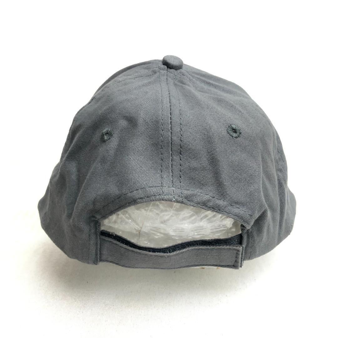 【US古着】キャップ　6パネルキャップ　刺ロゴ　フィッシング　魚　BASS 灰 アウトドア　釣り　バス_画像5