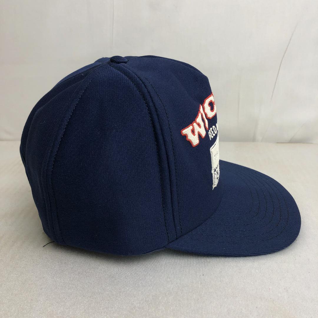 【US古着】キャップ　メッシュキャップ　トラッカーキャップ　WICHITA　ネイビー　紺　ビンテージキャップ　企業ロゴ_画像4