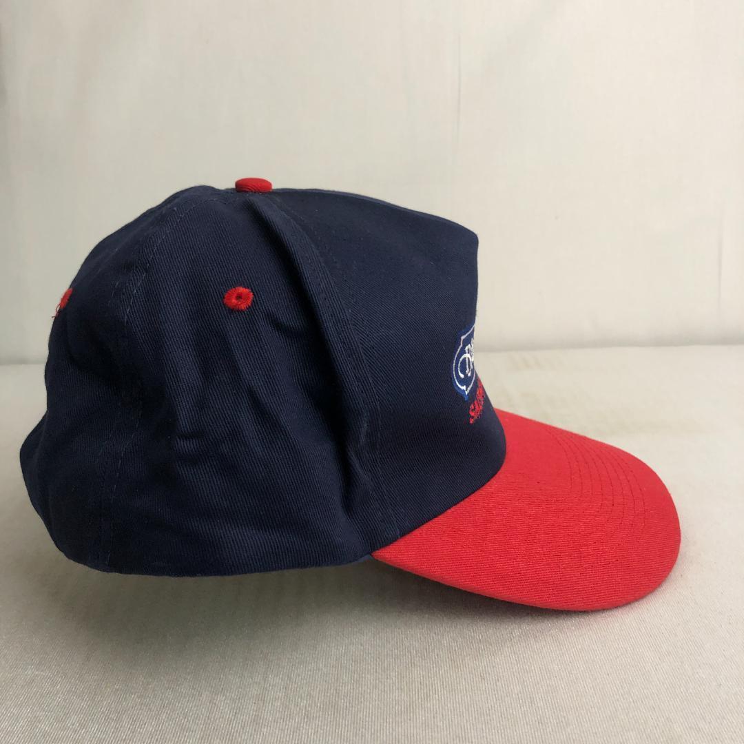 【アメリカ古着】キャップ　トラッカーキャップ　刺ロゴ　Blue Ribbon　レッド　赤　ツートンカラーキャップ_画像4