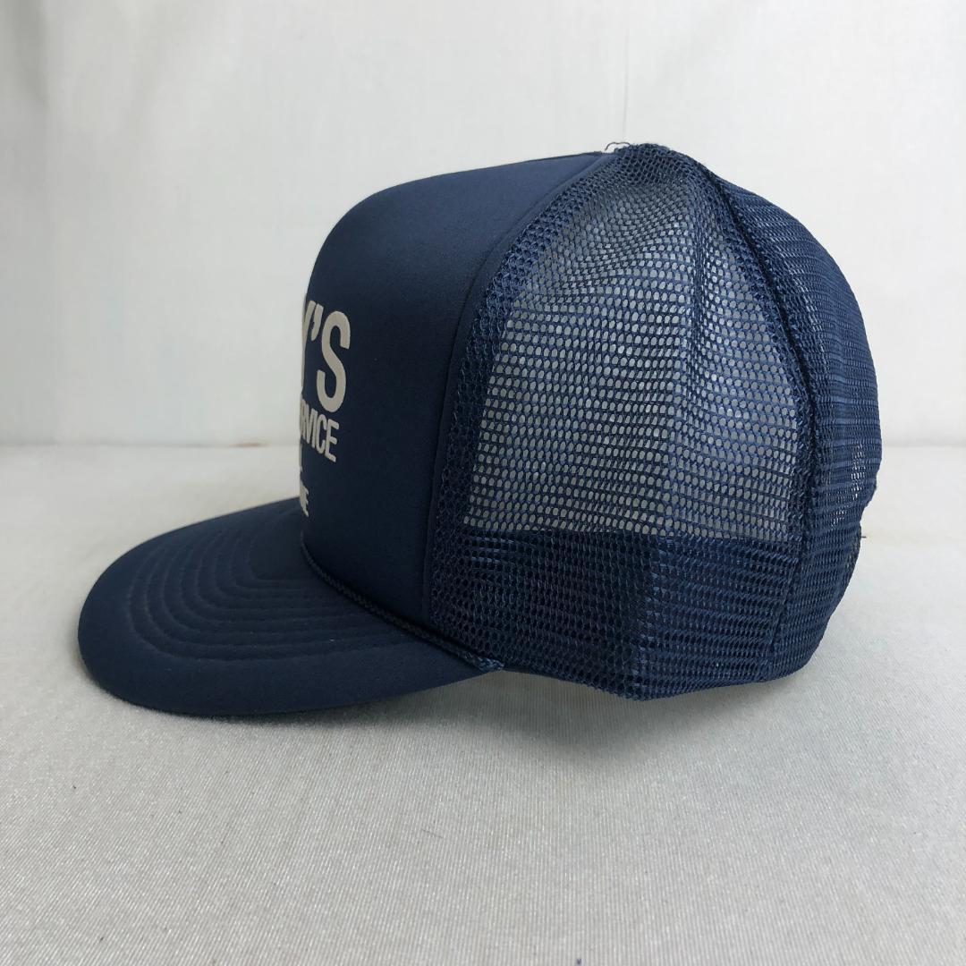 【訳あり品】US古着 キャップ メッシュキャップ トラッカーキャップ GARY'S ネイビー 紺 ホワイト 白 企業ロゴ_画像3